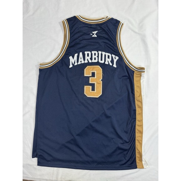 Stephon Marbury #3 Georgia Tech Mens Jersey Size XL Blue / Gold Starbury - Picture 6 of 6